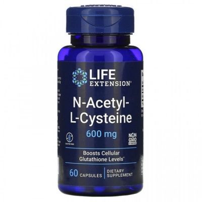 Детальное фото Life Extension N-Acetyl-L-Cysteine 600 mg (60 капс)