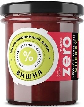 Анонс фото mr.djemiuszero низкокалорийный джем (270 гр) вишня