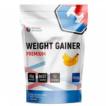 Анонс фото fitness formula weight gainer premium (1000 гр) банан