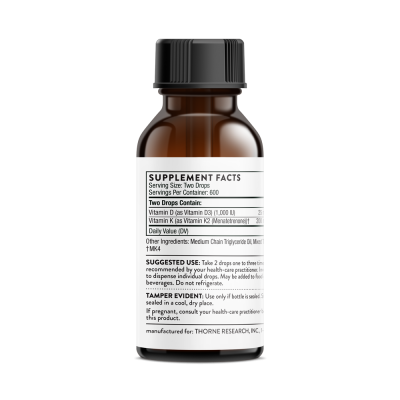Детальное фото Thorne Vitamin D + K2 (30 мл)