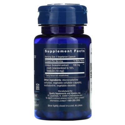 Детальное фото Life Extension Forskolin 10 mg (60 вег. капс)