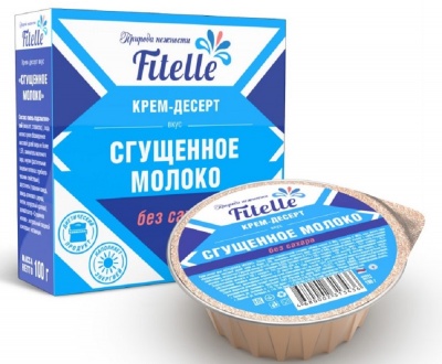 Детальное фото Fitelle Крем-десерт (100 гр) Сгущенное молоко