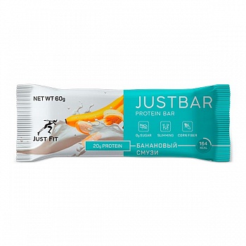 Анонс фото just fit justbar (60 гр) банановый смузи