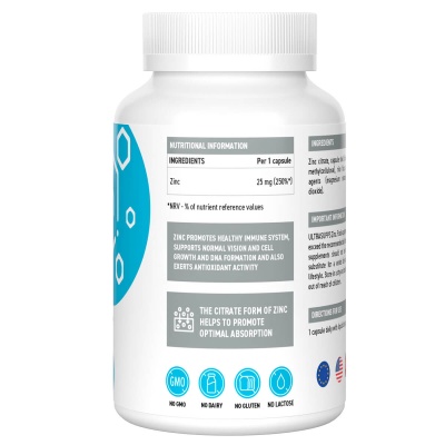 Детальное фото UltraSupps Zinc 25 mg (60 капс)