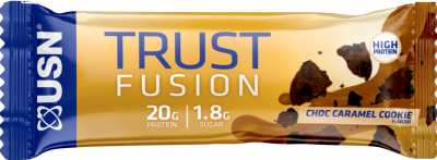 Детальное фото USN Trust Fusion High Protein Bar (55 гр) Печенье и Карамель