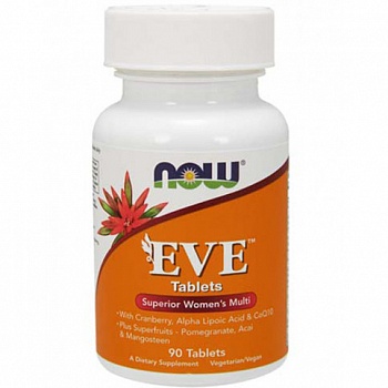 Анонс фото now eve women's multiple vitamin (90 табл)