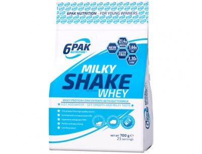 Детальное фото 6Pak Milky Shake Whey (700 гр) Клубничные взбитые сливки 