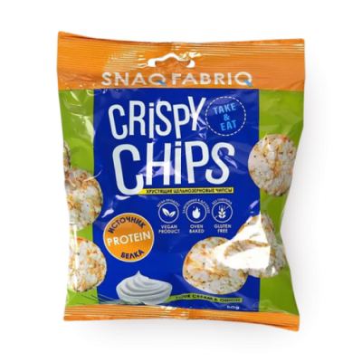 Детальное фото Snaq Fabriq Crispy Chips (50 гр) Сметана и зелёный лук