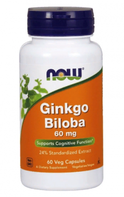 Детальное фото NOW Ginkgo Biloba 60 mg (60 капс)
