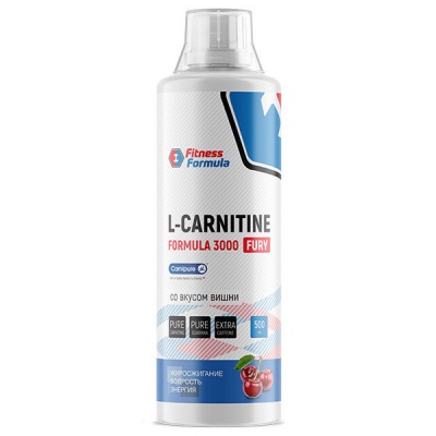 Детальное фото Fitness Formula L-Carnitine Formula 3000 Fury (500 мл) Дикая Вишня