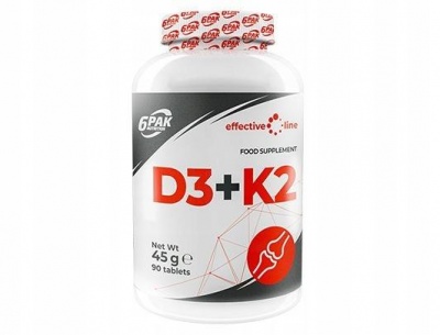 Детальное фото 6Pak Effective Line D3 + K2 (90 капс)