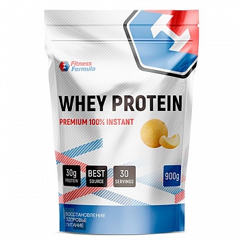 Анонс фото fitness formula 100% whey protein premium (900 гр) дыня
