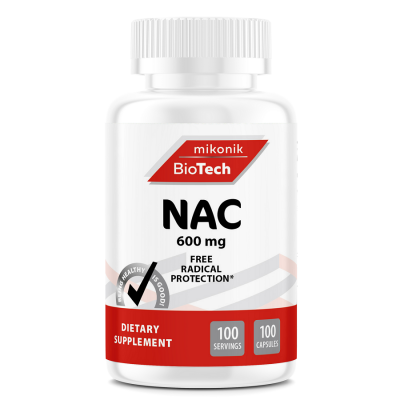 Детальное фото BioTech Mikonik NAC (N-Acetyl-L-Cysteine) 600 mg (100 капс)