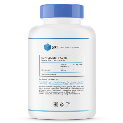 Детальное фото SNT Alpha Lipoic Acid 600 mg (90 капс)