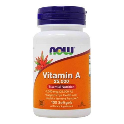 Детальное фото NOW Vitamin A 25000 IU (100 гел. капс)