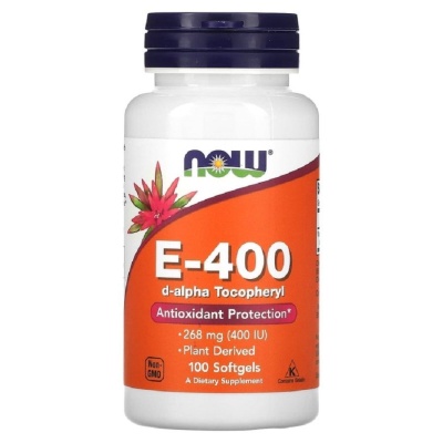 Детальное фото NOW E-400 D-Alpha Tocopheryl (100 гел. капс)