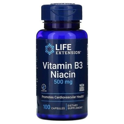 Детальное фото Life Extension Vitamin B3 Niacin 500 mg (100 капс)