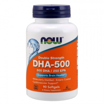 Детальное фото NOW DHA-500 Double Strength (90 гел. капс)