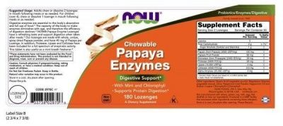 Детальное фото NOW Papaya Enzymes (180 жев. табл)