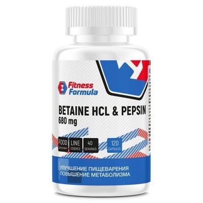 Детальное фото Fitness Formula Betaine HCl & Pepsin 680 mg (120 капс)