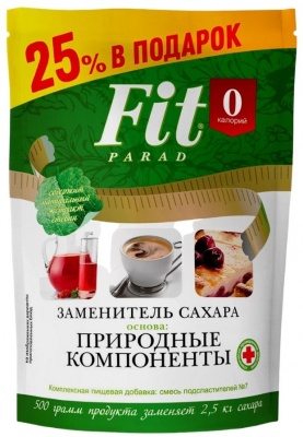 Детальное фото FitParad Заменитель сахара "ФитПарад № 7" (500 гр) дойпак