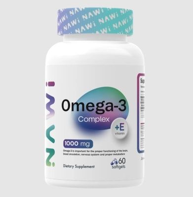 Детальное фото NAWI Omega-3 Complex + Vitamin E 1000 mg (60 гел. капс)