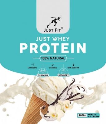 Детальное фото Just Fit Whey Protein (900 гр) Ванильное мороженое