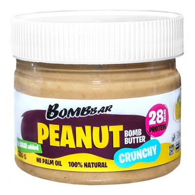 Детальное фото Bombbar  "Peanut bomb butter" Crunchy (300 гр) Хрустящая арахисовая паста-кранч