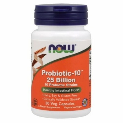 Детальное фото NOW Probiotic-10™ 25 Billion (30 капс)