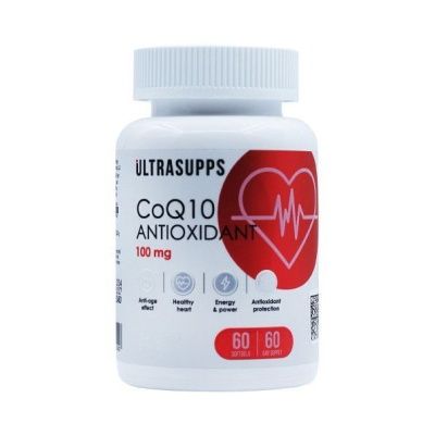 Детальное фото UltraSupps CoQ10 Antioxidant 100 mg (60 гел. капс)