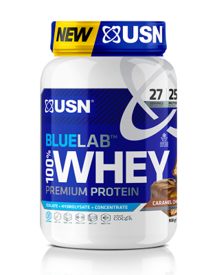Детальное фото USN BlueLab 100% Whey Premium Protein (908 гр) Карамель - шоколад
