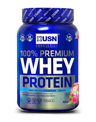 Детальное фото USN 100% Premium Whey Protein (908 гр) Клубника