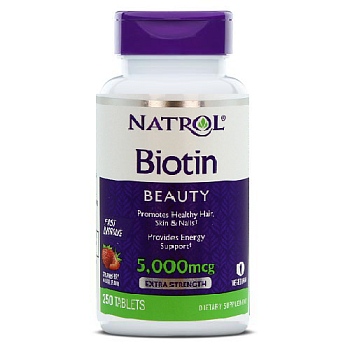 Анонс фото natrol biotin fast dissolve 5000 mcg (250 табл)