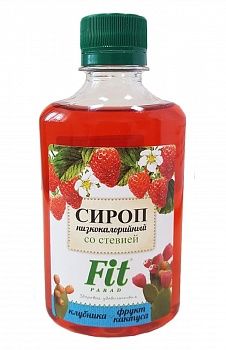 Анонс фото fitparad сироп низкокалорийный (250 мл) клубника-кактус