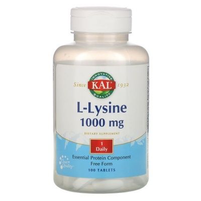 Детальное фото Kal L-Lysine 1000 mg (100 табл)