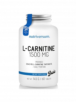 Анонс фото nutriversum basic l-carnitine 1500 mg (60 табл)
