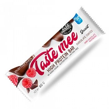 Анонс фото nutriversum taste mee high protein bar (60 гр) шоколад - малина