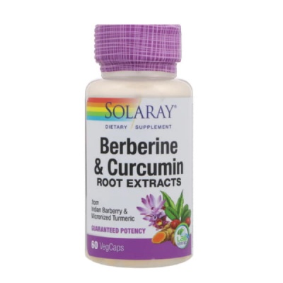 Детальное фото Solaray Berberine & Curcumin 600 mg (60 вег. капс)