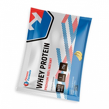 Анонс фото fitness formula 100% whey protein premium (25 гр) (саше) банан