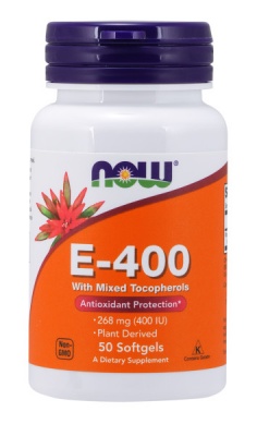 Детальное фото NOW E-400 IU With Mixed Tocopherols (50 гел. капс)