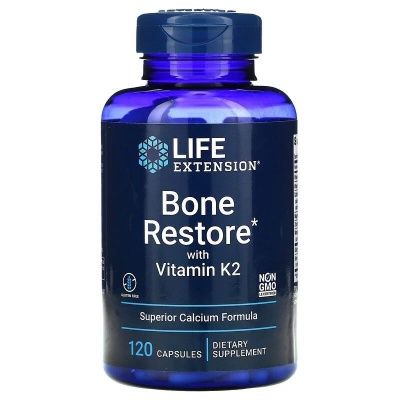 Детальное фото Life Extension Bone Restore with Vitamin K2 (120 капс)