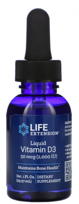 Детальное фото Life Extension Liquid Vitamin D3 50 mcg (2000 IU) (29 мл)