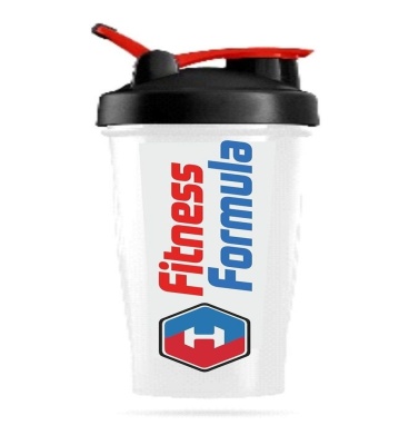 Детальное фото Fitness Formula Шейкер с держателем (400 мл) Белый с черной крышкой