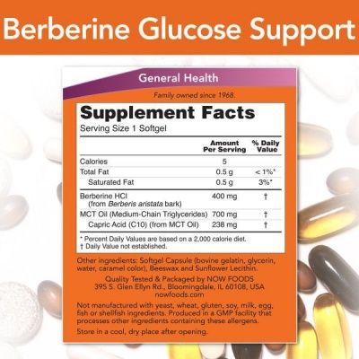 Детальное фото NOW Berberine Glucose Support (90 гел. капс)