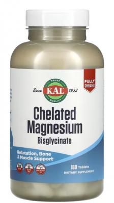 Детальное фото Kal Chelated Magnesium Bisglycinate (180 табл)