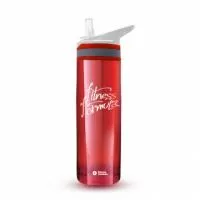 Анонс фото fitness formula питьевая бутылка с трубочкой и выдвигающимся носиком (800 мл) красный