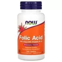 Анонс фото now folic acid 800 mcg with vitamin b-12 (250 табл)