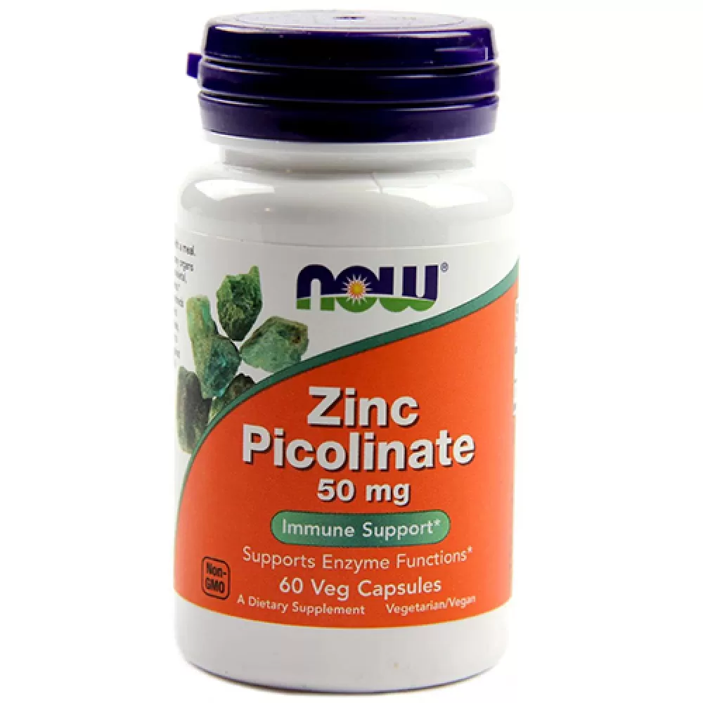 Анонс фото now zinc picolinate 50 mg (60 капс)