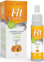 Анонс фото fitparad заменитель сахара жидкий (30 мл) флакон мед