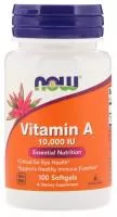 Анонс фото now vitamin a 10000 iu (100 гел. капс)